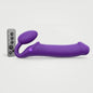 VIBRATING BENDABLE STRAP-ON - XL - PURPLE