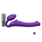 VIBRATING BENDABLE STRAP-ON - M - PURPLE