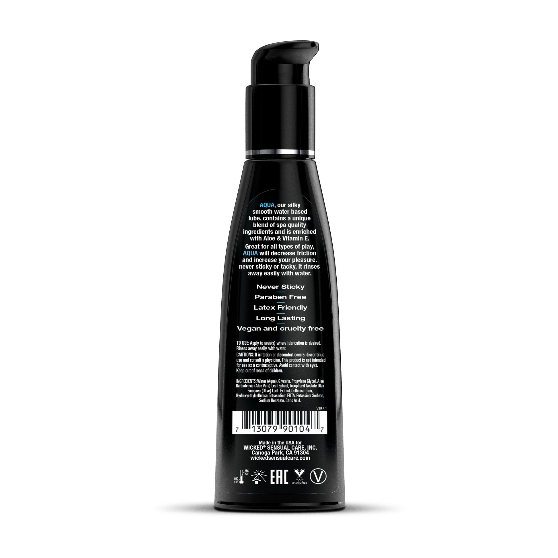 Aqua Water Based Lubricant 4oz